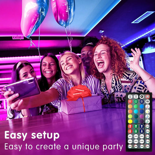 Bluetooth LED Strip Lights 30m, Tenmiro 100ft RGB LED Lights with Remote&App Control, Flexible DIY Multi-Colour Music Sync Timing for Kitchen, Bedroom,Party,PC Decoration (2x15m)